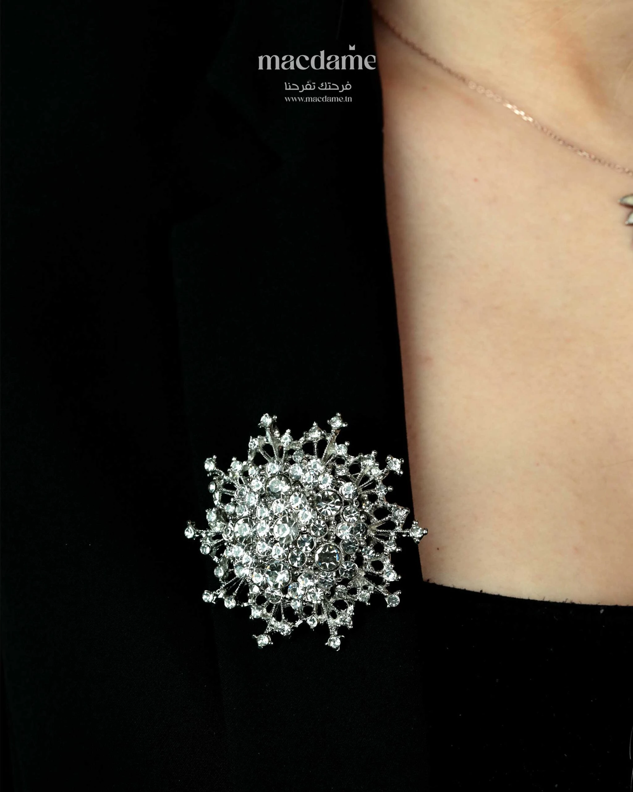 Broche Éclat d’Hiver – broche femme en acier 316L, photo 2