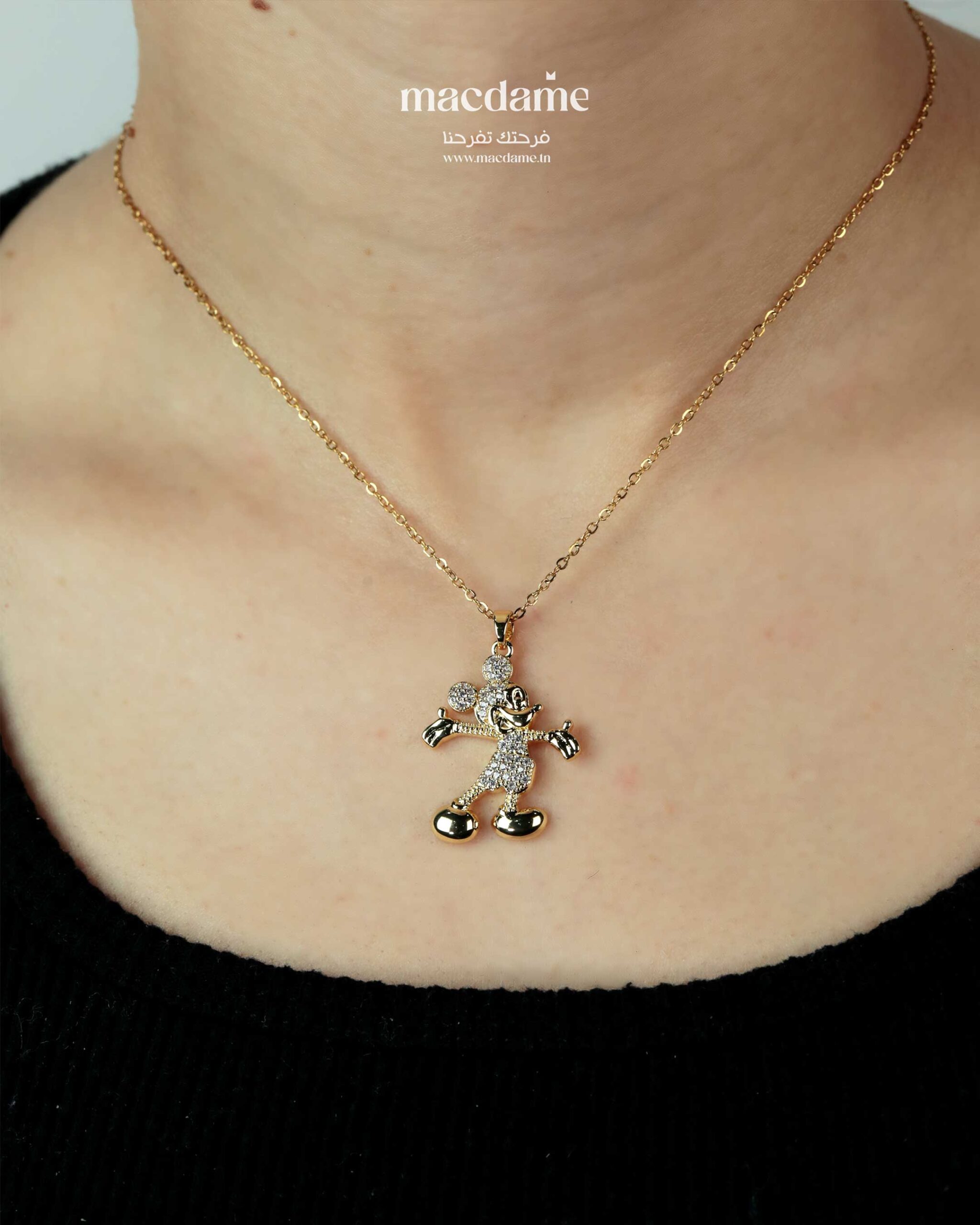 Collier Mickey Chic – collier femme en acier 316L, photo 2