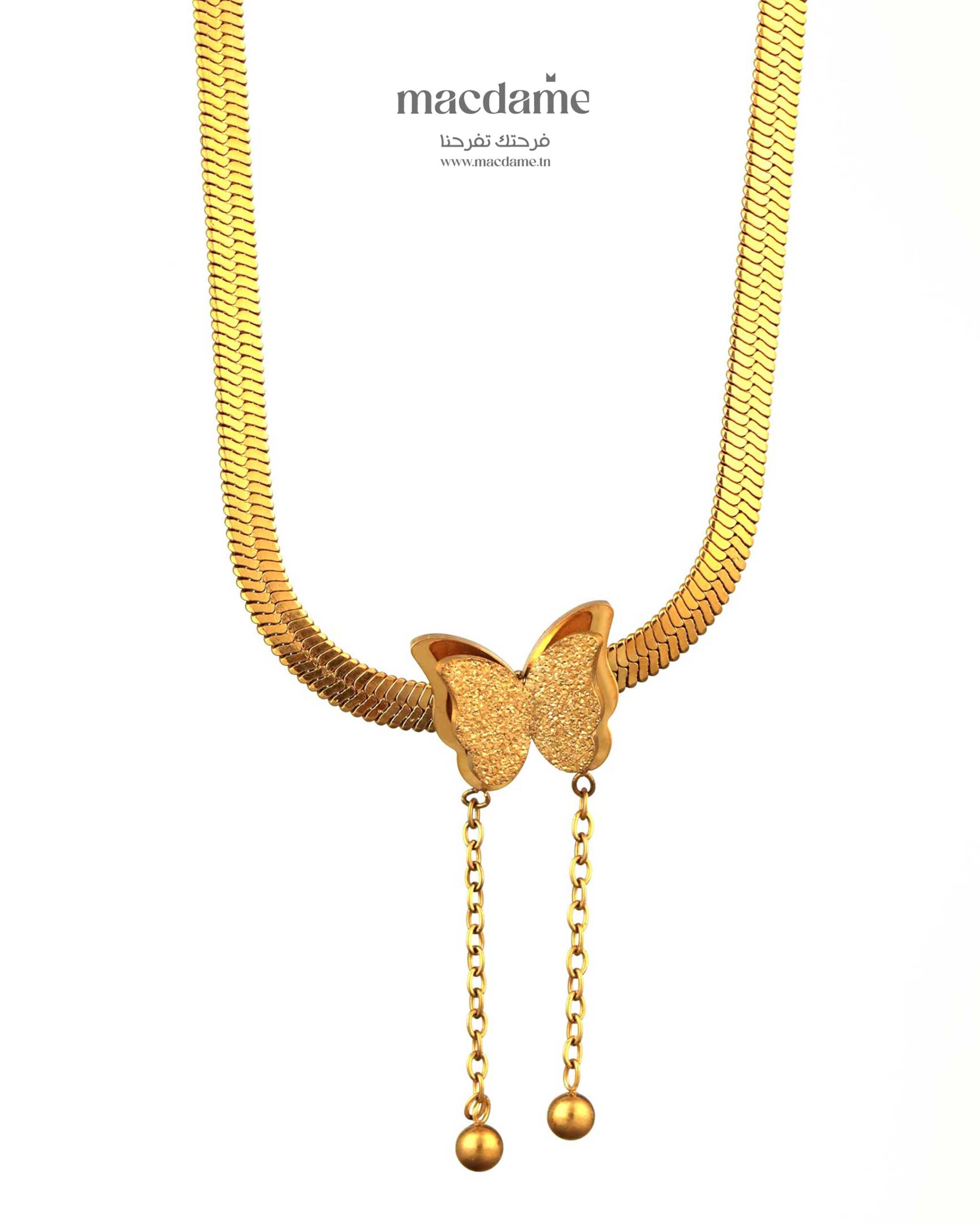 Collier Rayon d’Or – collier femme en acier 316L, bijou cadeau Macdame