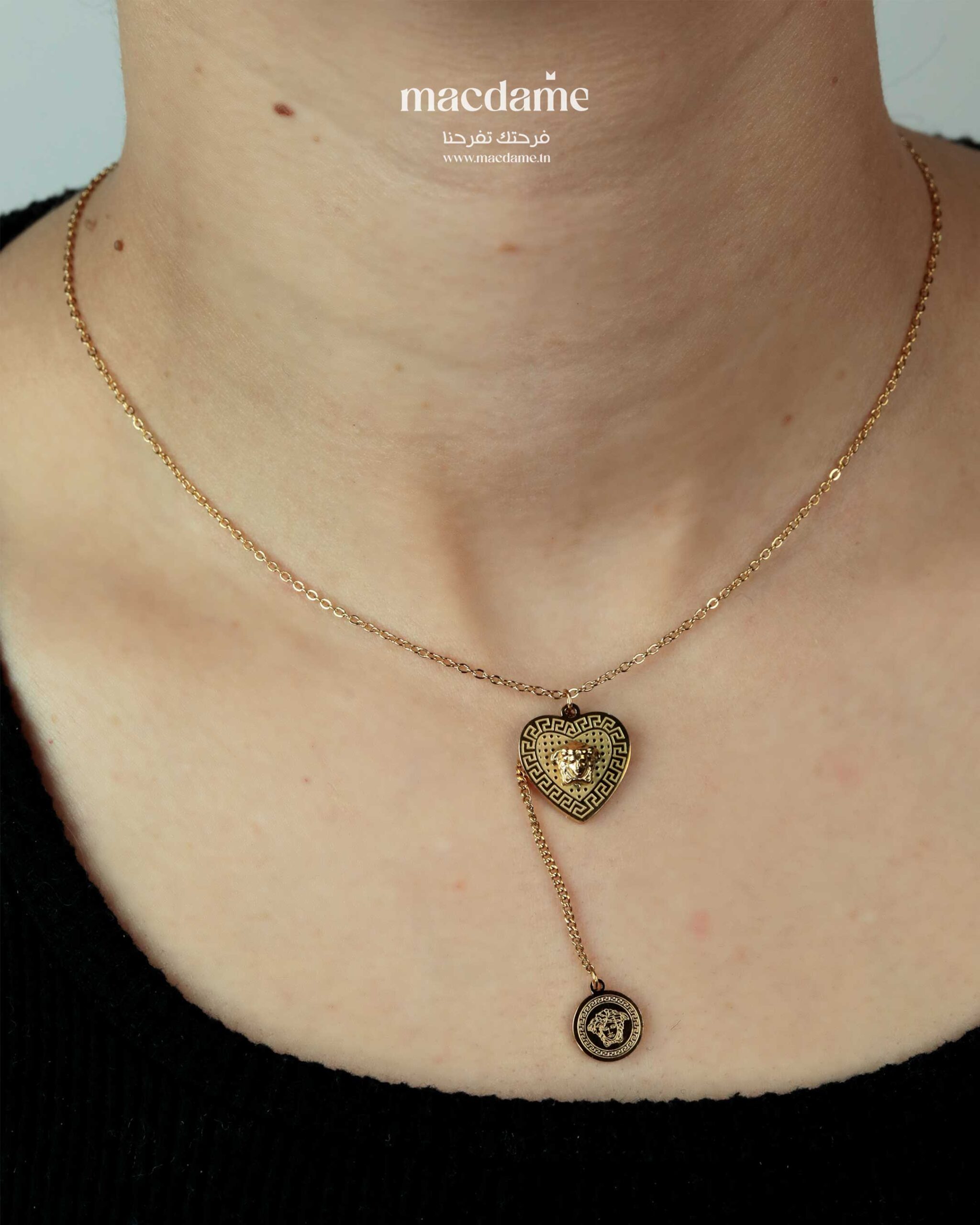 Collier Silhouette d'Ébène – collier femme en acier 316L, photo 2