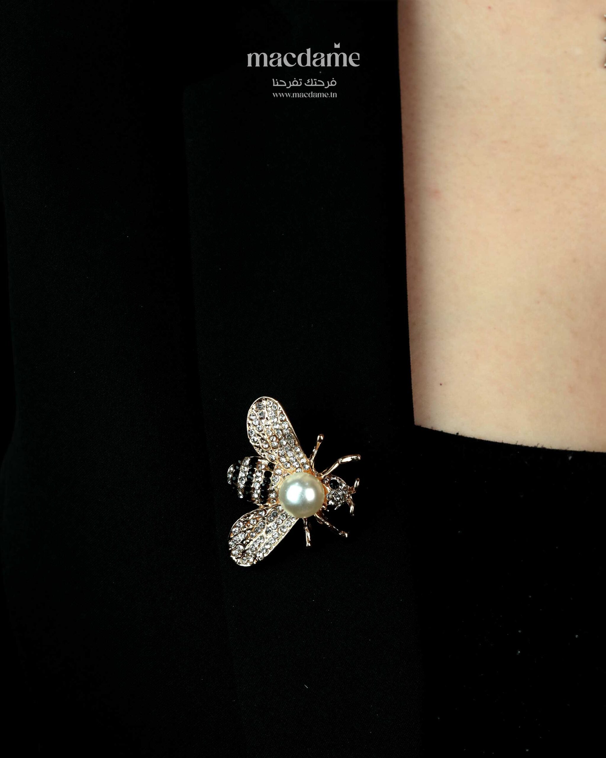 Broche Abeille Éclatante – broche femme en acier 316L, photo 2