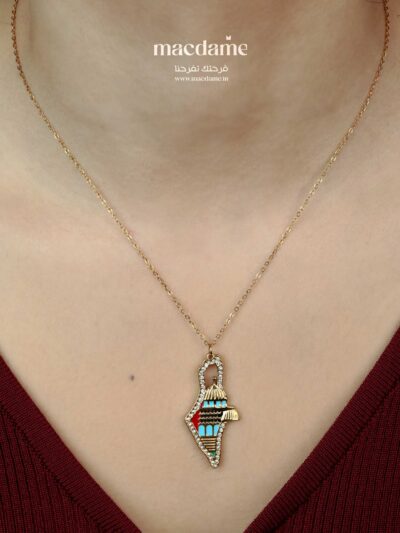 Collier Palestina – collier femme en acier 316L, photo 2