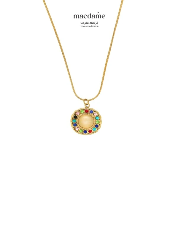 Collier Cercle d'Éclat – collier femme en acier 316L, bijou cadeau Macdame