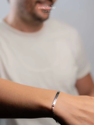Bracelet Personnalisé en Argent 925 – Gravure sur Mesure – bracelet femme en argent 925, photo 2