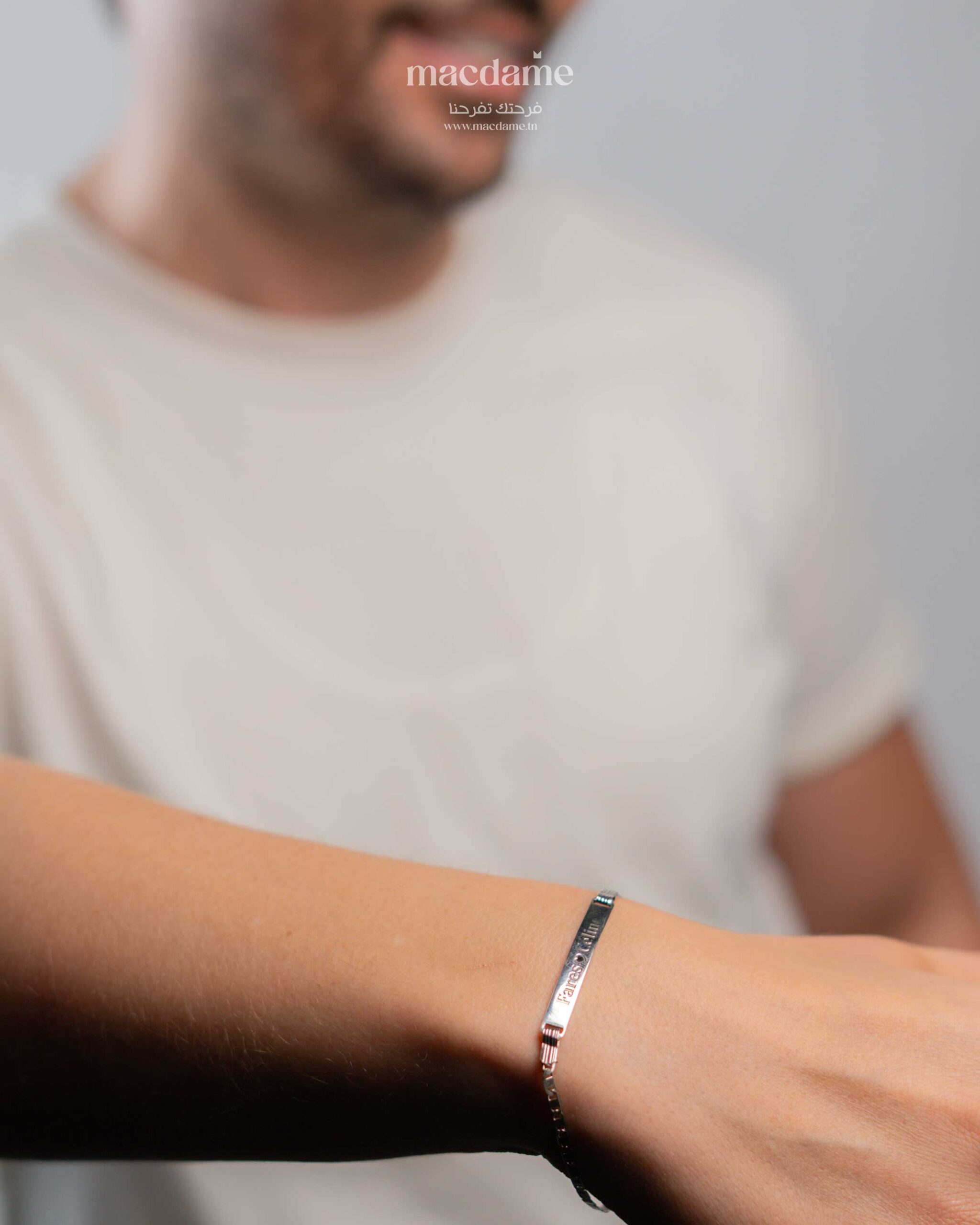 Bracelet Personnalisé en Argent 925 – Gravure sur Mesure – bracelet femme en argent 925, photo 2