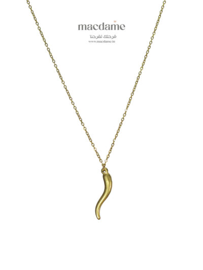 Collier Flamme Doré – collier femme en acier 316L, bijou cadeau Macdame