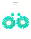 Boucles d'Oreilles Soleil Turquoise – boucles d'oreilles femme en acier 316L, bijou cadeau Macdame