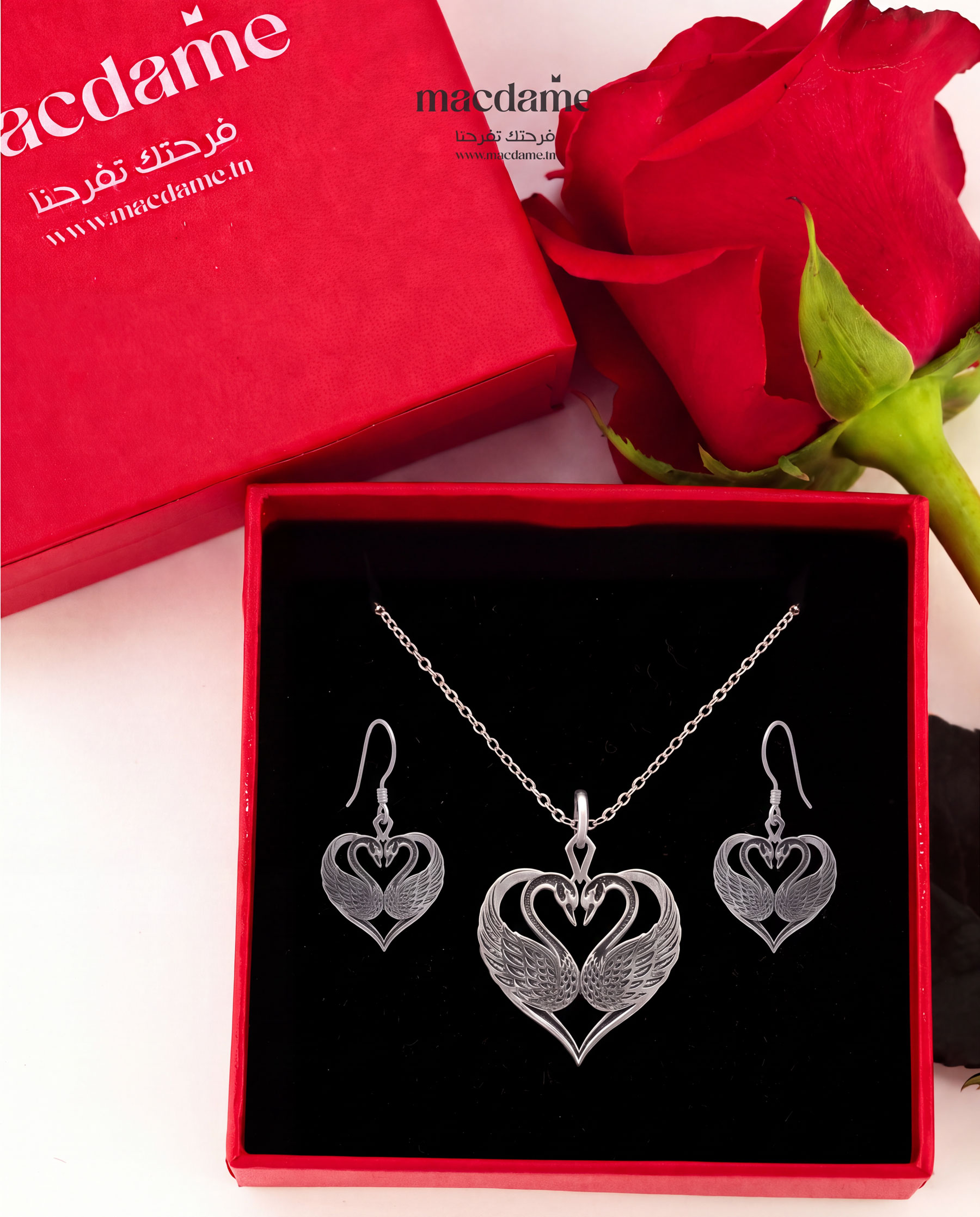 Coffret Swan Love – coffret cadeau femme en argent 925, photo 3
