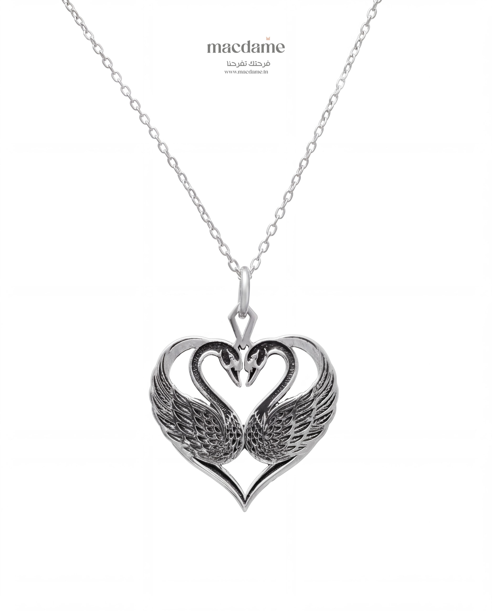 Collier Swan Love – collier femme en argent 925, photo 2