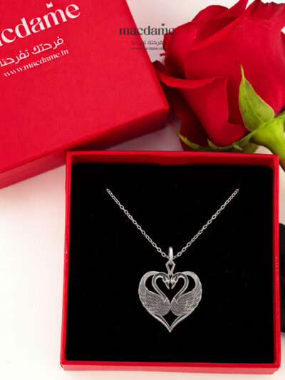 Collier Swan Love – collier femme en argent 925, bijou cadeau Macdame